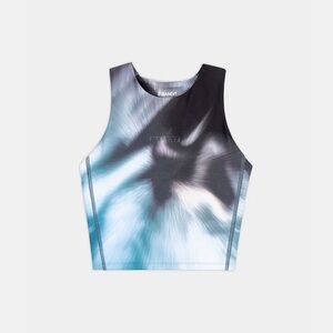 Bandot Women's Stamina Crop Top - Black and Blue